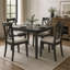 Ensemble table et chaises de salle à manger 5 pièces pour 4 personnes, avec table en bois massif et 4 chaises pour la cuisine-598828171-598828169