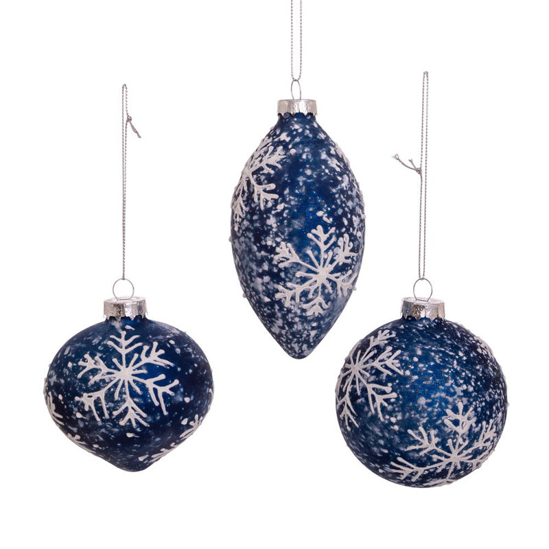 Ensemble d'ornement boule de verre, oignon et boule de verre