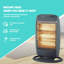 Belfry Heating Dotson 1200W Space Heater Portable Upright 3 Bar Halogen Electric Heater