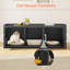 Enceinte cachée pour litière pour chat - 3 portes et fenêtres, matériau PP imperméable, conception de table d'appoint