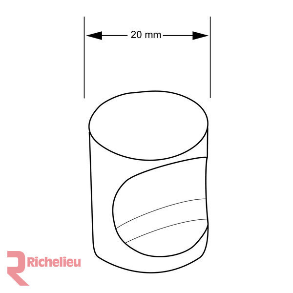 Expression 13/16" Diameter Round Knob, Chrome