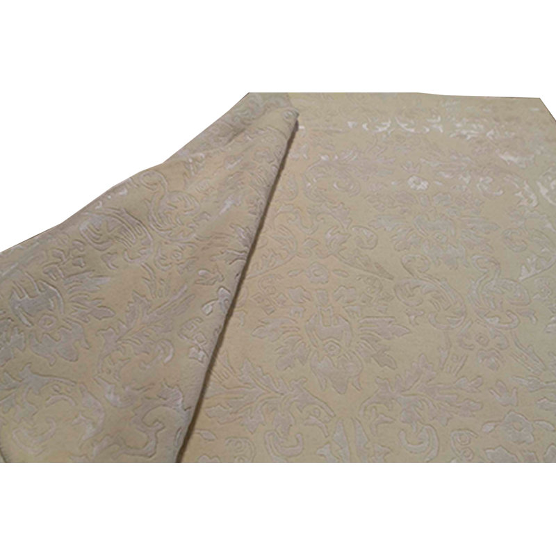 Damask Area Rug in Beige