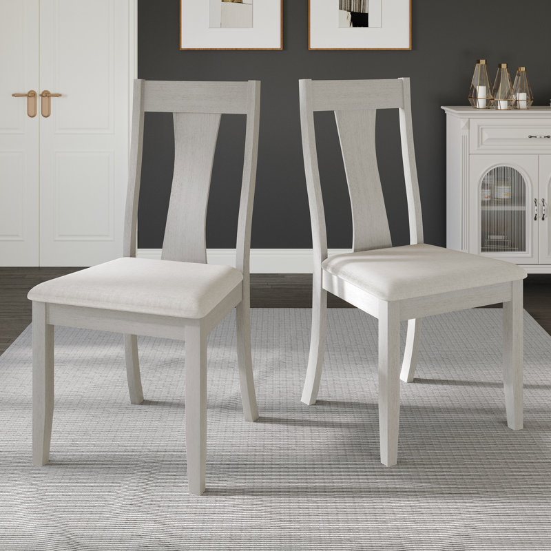 Ocossio 22.64'' H Linen Upholstered Parsons Chair, White