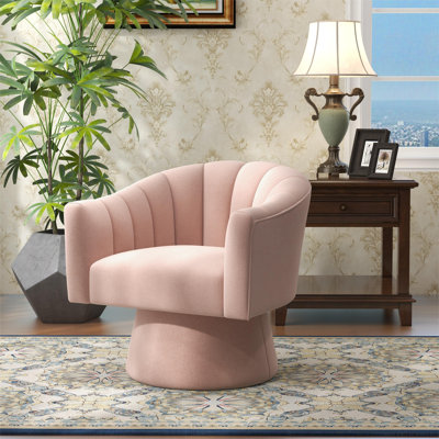 Fauteuil demi-tonneau pivotant de 25,2 po Iryanna
