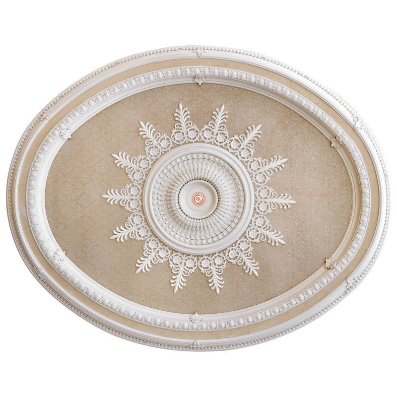 Médaillon de plafond ovale lustre Blanco