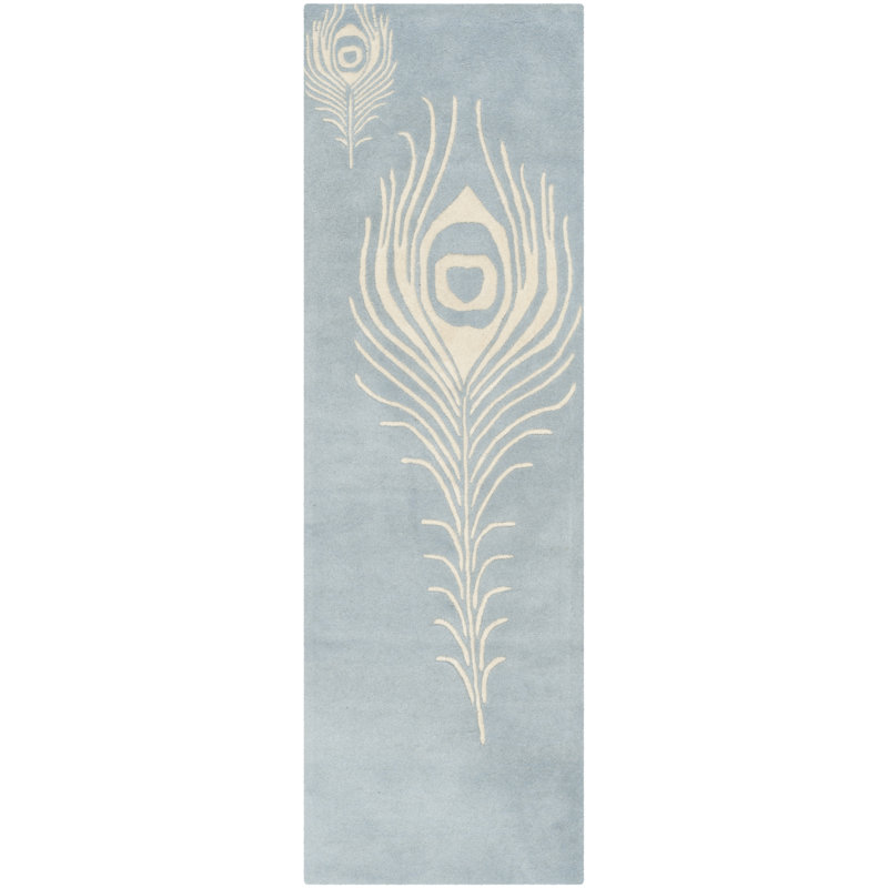 Nonia Hand Tufted Wool And Viscose Oriental Rug, Runner 2'6" x 10'