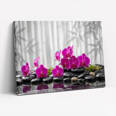 Ensemble de 1 tableau sur toile Orchid Stones