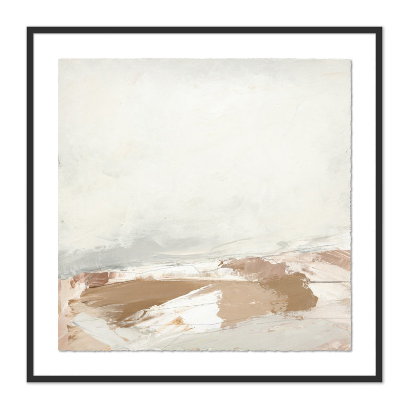 Desert No. 1 Painting by Melanie Biehle, Black Maple Paper Single Picture Framed, 32" H x 32" W