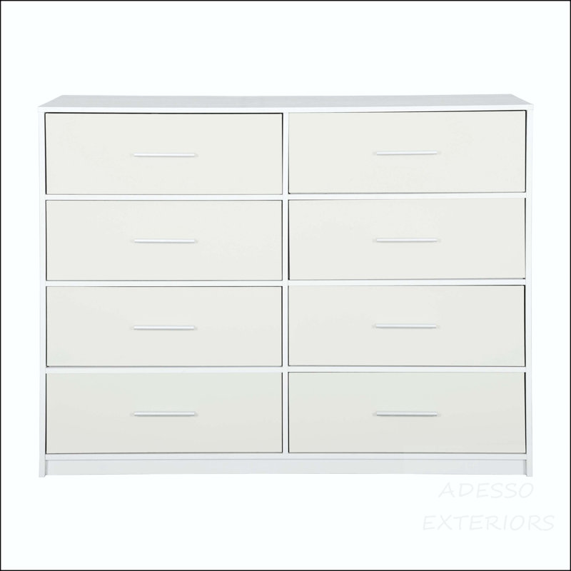 8-Drawer Dresser with Large Fabric Drawers - Premium Wooden Frame