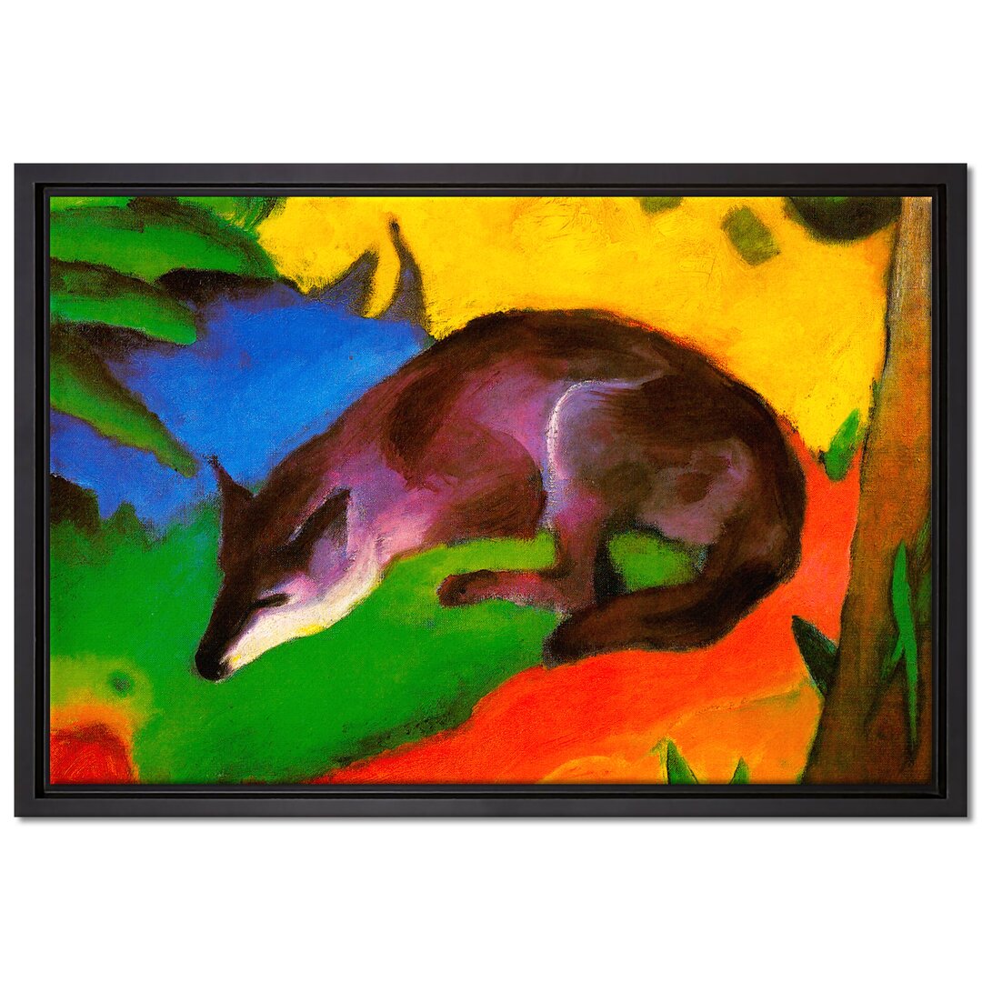 Gerahmtes Leinwandbild Fox von Franz Marc