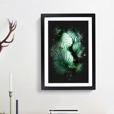 Gathered Green Plant Leaves - Framed Print