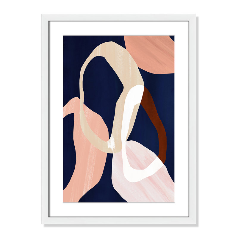 Loop II Print par Violets Print House, Blanc satiné, L 17 po x H 23 po, Imprimé mat