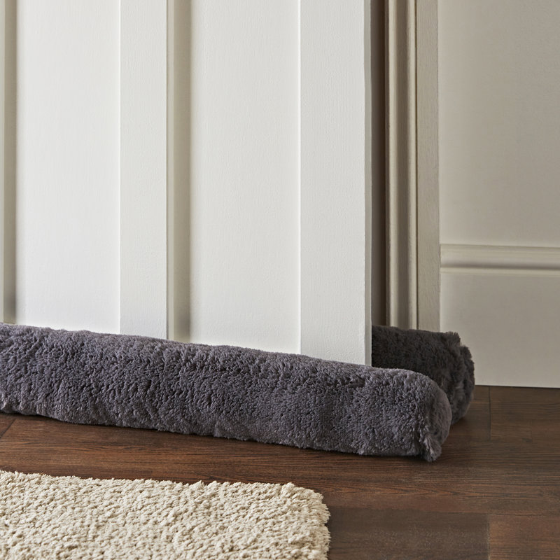 Polyester Draught Excluder, Charcoal Grey