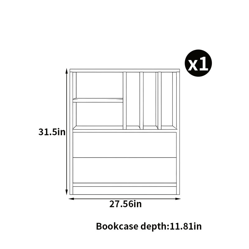Bibliothèque en bois de style moderne
