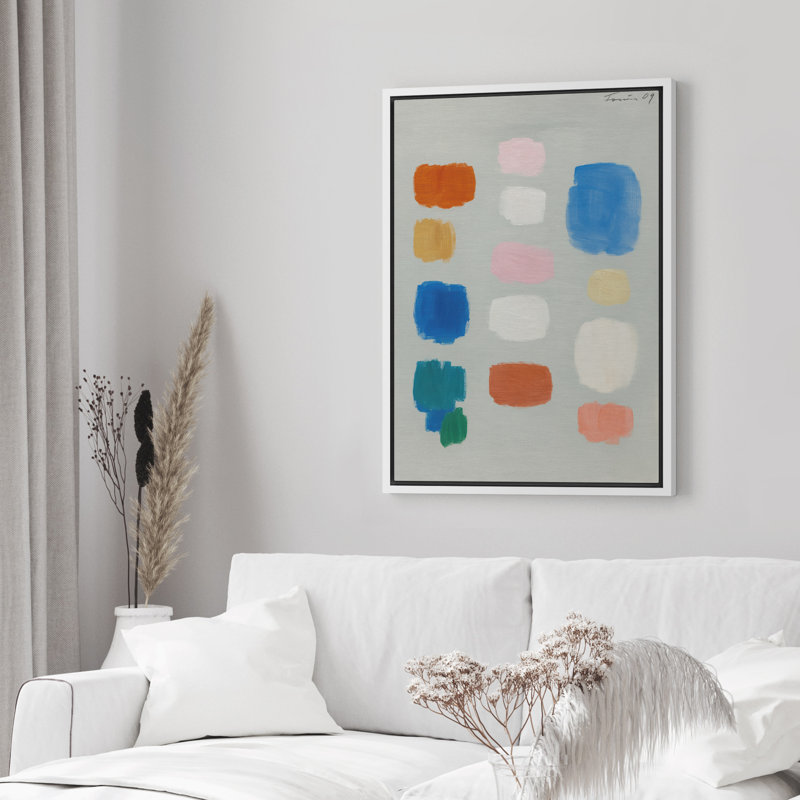 Abstrait, reproduction d'art sur toile encadrée, décoration murale pour chambre à coucher, H 24 po x l 16 po, Blanc
