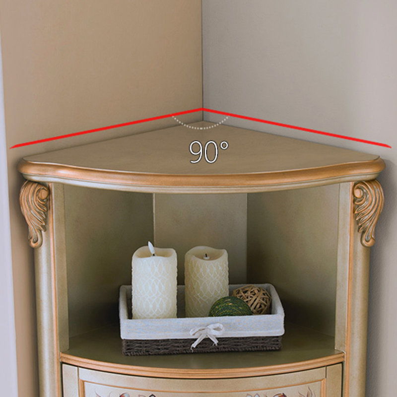 Corner Triangle Cabinet with Storage
