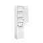 White Laundry Cabinet With Design And Storage Compartment Functional In Compartments