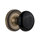 Rope Rosette with Black Porcelain Door Knob