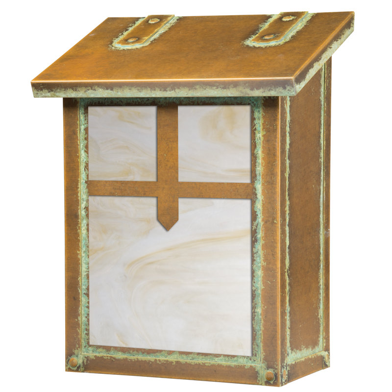 Boîte aux lettres murale Arrow, Blanc vaporeux, Vert nouveau