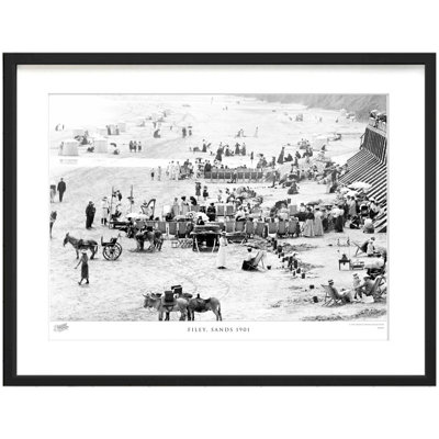 Filey, Sands 1901 1 Piece Single Picture Frame Wall Art