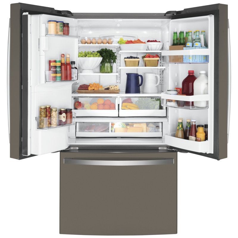 GE 36" Counter Depth French Door 22.1 cu. ft. Smart Refrigerator with Fingerprint Resistant Finish, Slate