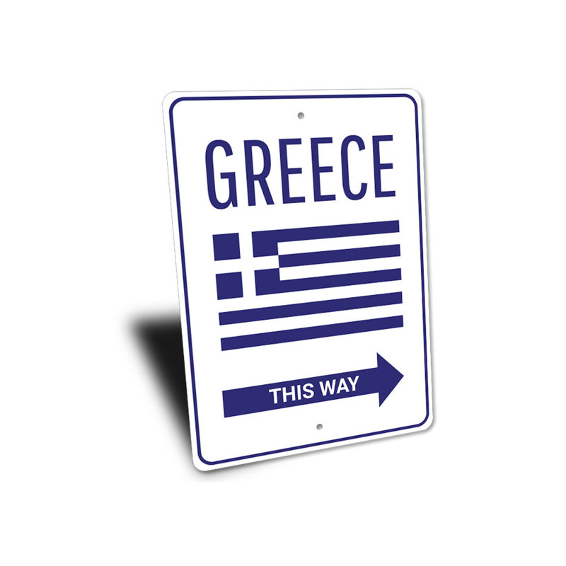 Panneau en aluminium Grèce, H 18 po x l 12 po x P 0,06 po
