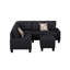 Canapé modulaire 6 pièces, noir