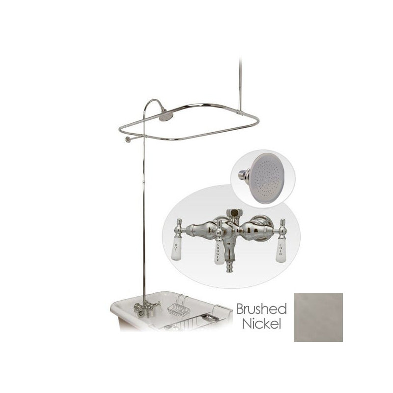 Complete Shower System with Rough in-Valve, Brushed Nickel