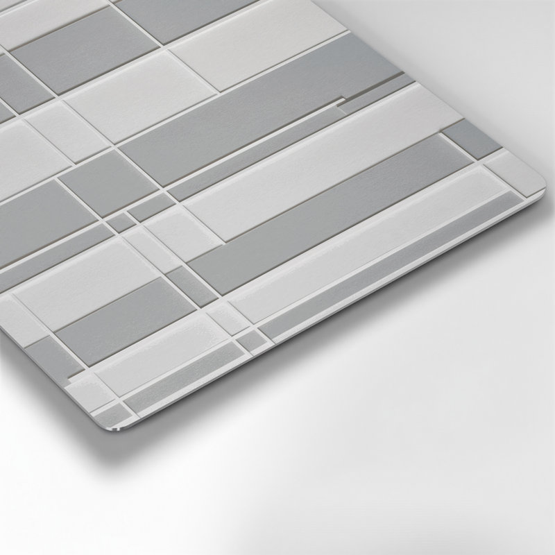 Minimalisme 3, art mural gris en métal, H 32 po x l 32 po