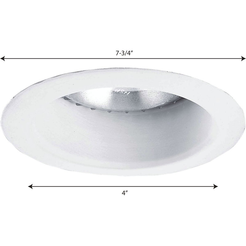 Garniture encastrée ouverte 4,56 po, Blanc