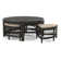 Table basse en rotin avec bancs Raffles