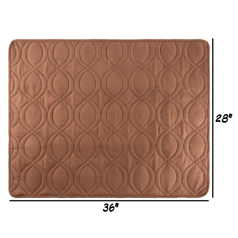 Brown Quilted Waterproof Pet Furniture Protector Pad