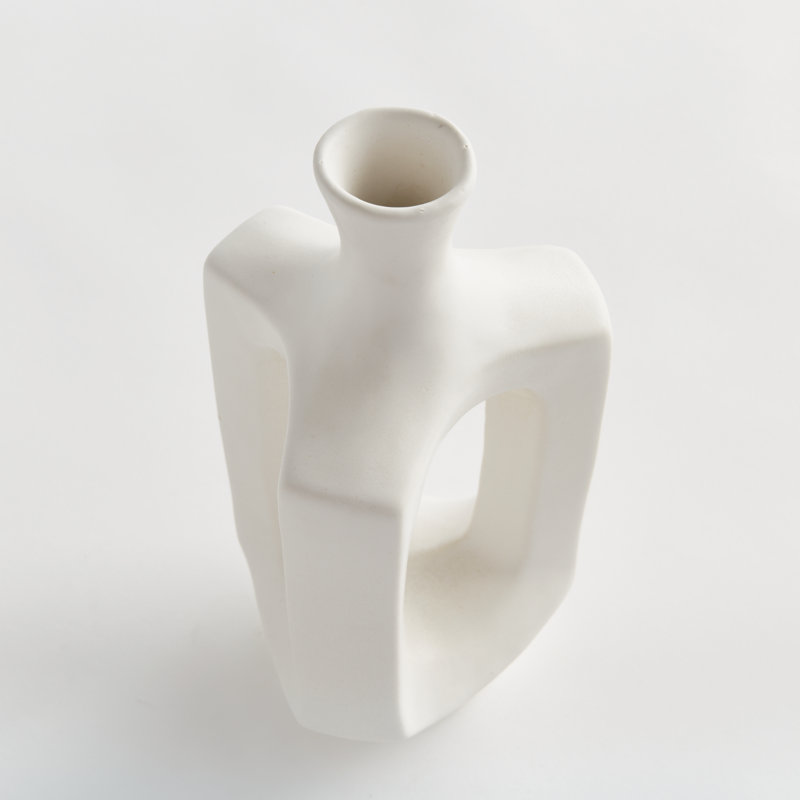 Sonya Handmade Clay Table Vase, 10.75" H x 5.25" W x 5" D