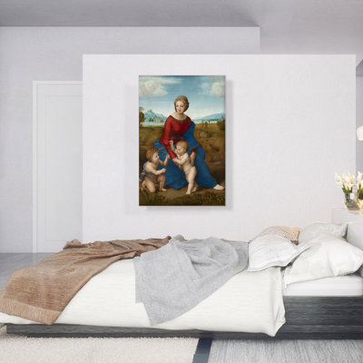 " Madonna Of The Meadow - The Madonna With The Christ Child And Saint John The Baptist 1506 " by Raphael Painting Print
