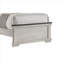 Cadre de lit à panneau en bois massif, blanc pur et brun, lit simple de style rustique de style campagnard pour chambre d'enfant