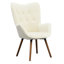 Velvet Chair In Chocolate - Button Back, Stable Solid Wood Base Accent Darkest Brown Back Design,-154219426