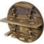 Porte-balles et baseball en bois massif Rustic Burnt