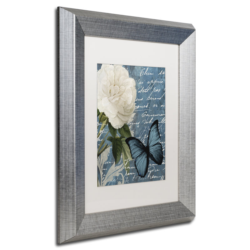 Jadaya «Anastasia» par Jadaya, impression encadrée, H 14 po x l 11 po x P 0,5 po, Toile avec cadre argenté, Blanc