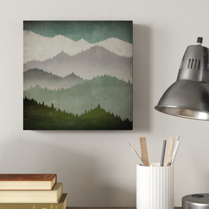 «First Snow Mountain View» par Ryan Fowler, reproduction d'art graphique sur toile, H 24 po x l 24 po x P 2 po