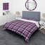 Ensemble de housse de couette en microfibre noir / mauve 3 pièces-1793360543