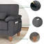 180cm corduroy 2-seater sofa with solid wood frame, spring seat cushion and two throw pillows-1006477760