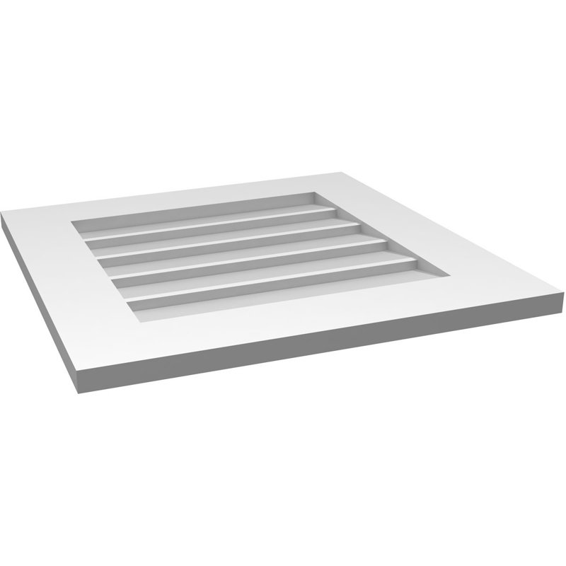 Vent à pignon rectangulaire en uréthane non-fonctionnel, H 22 po x l 22 po x P 1 po
