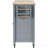 Kitchen Island Cart with Solid Wood Top and Locking Wheels, 54.3 Inch Width, 4 Door Cabinet and Two Drawers, Spice Rack, Towel Rack (Grey Blue)-1429120008