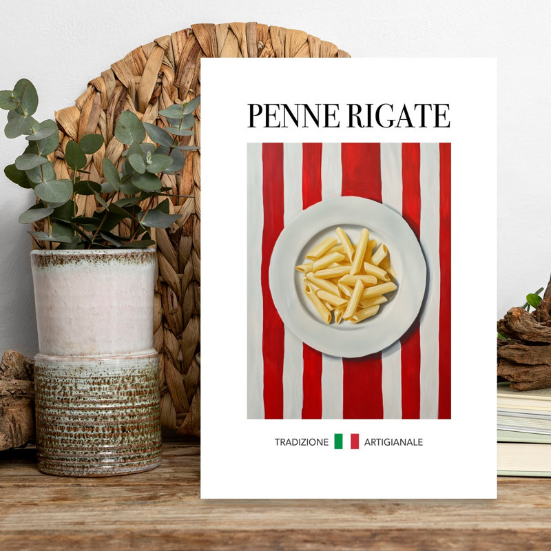 Art mural classique traditionnel contemporain Penne, H 18 po x l 12 po