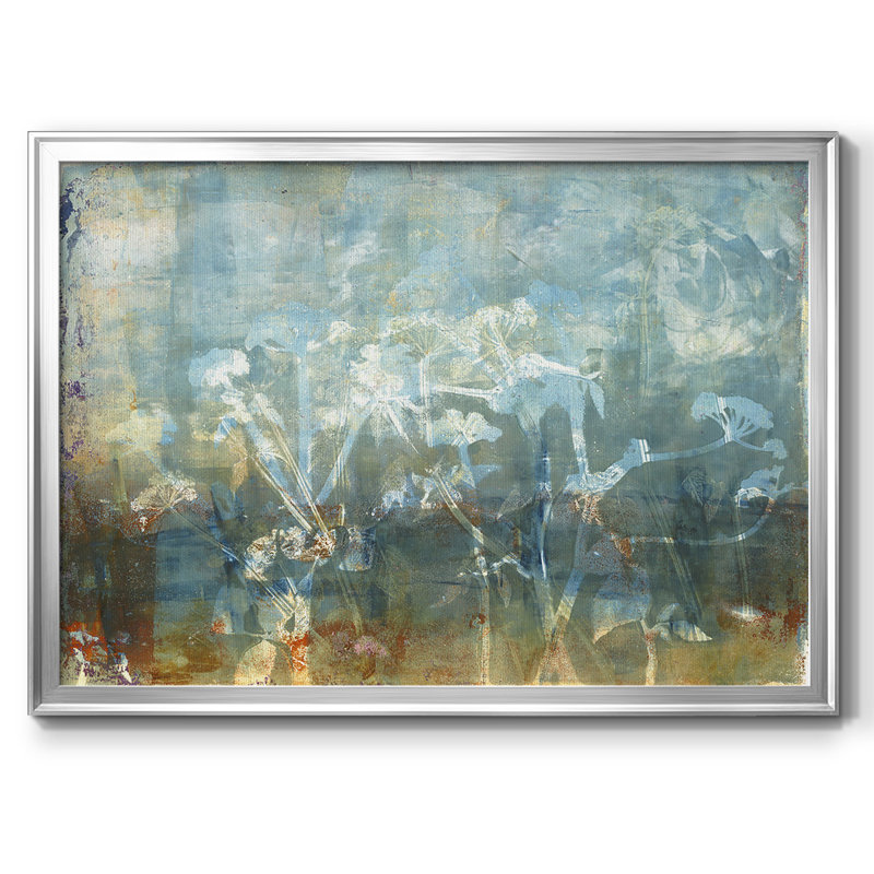 " Water'S Edge ", 18" H x 26" W x 1.5" D, Silver Closed Corner Framed Canvas
