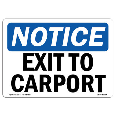 Exit to Carport Sign