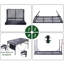 Table de camping pliante avec grille en aluminium portable pour barbecue