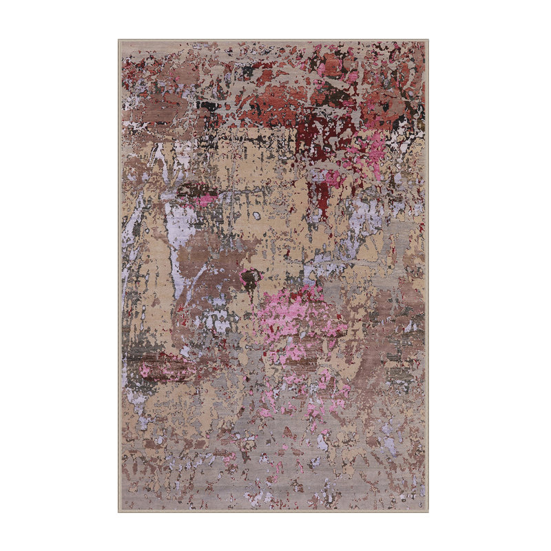Carnalbanagh Abstract Indoor Rug, Rectangle 6' x 9'