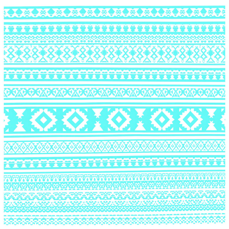 Couvertures à motifs géométriques turquoise, 60in W x 80in H