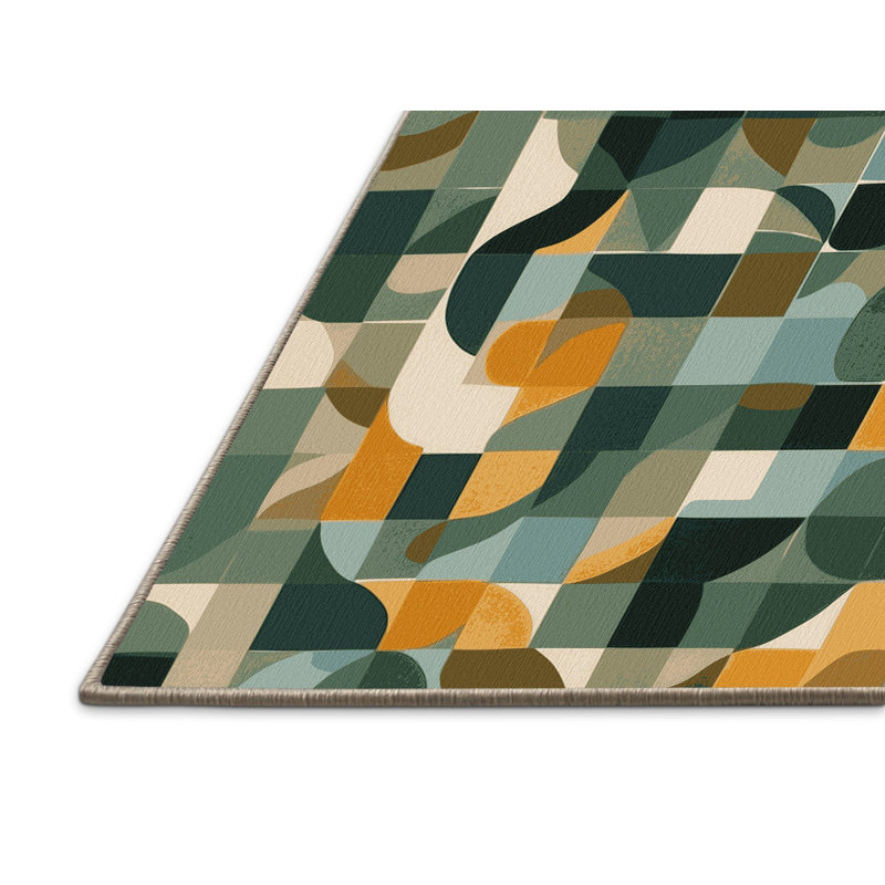 Block Forest Rug, Square 5'